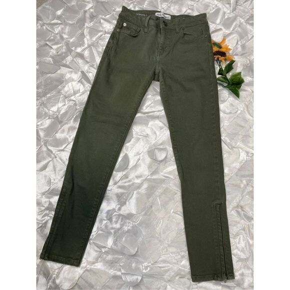 DL1961 Florence Intasculpt Skinny Zip Ankle Mid-Rise Jeans Green 24 - Picture 5 of 15